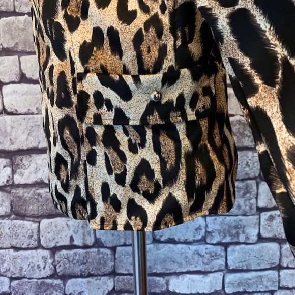 Lisa International Animal Print Jacket Size PS - Picture 5 of 11